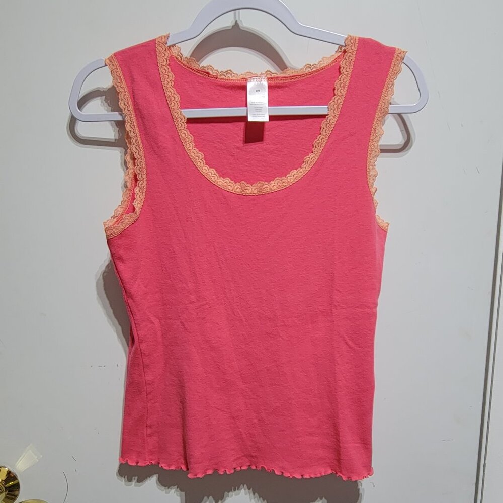 Vintage Y2K Lace Trimmed Tank Top